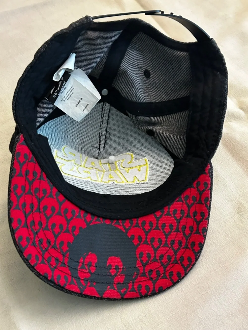STAR WARS Youth Snapback Hat X-Wing Fighter Black Skull Underbill‎ Licensed